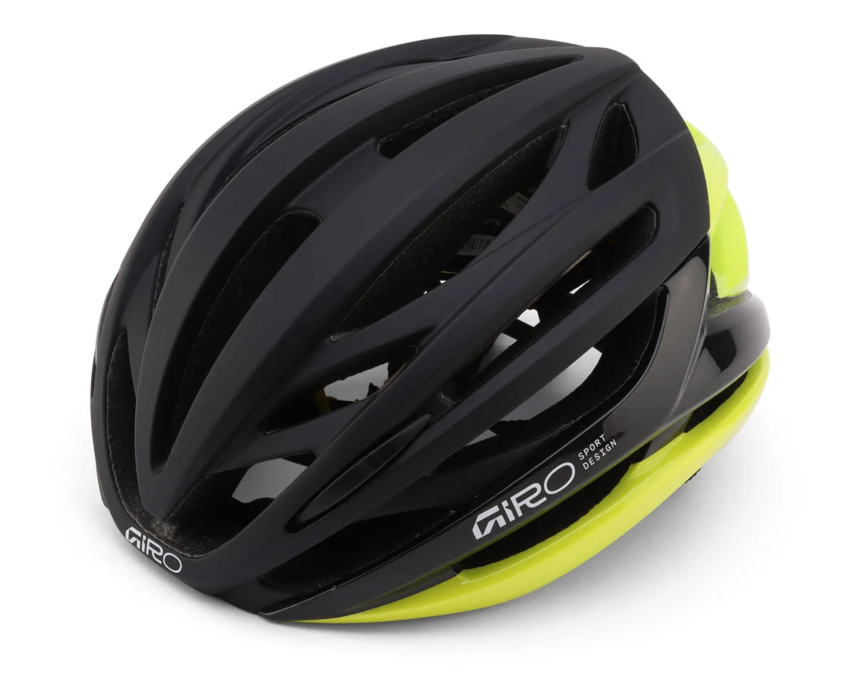 Giro Syntax MIPS Road Helmet (Matte Black/Hi Viz) (L)